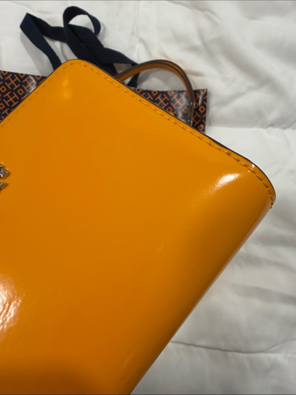 Tory Burch Handbag + Wallet + Card Case In Bright Squash - New - Picture 13 of 14